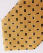 Cafe Coton pure silk tie pale gold and blue design